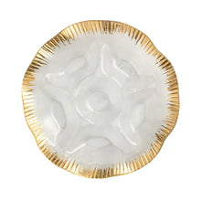 Load image into Gallery viewer, Gold Edge Ruffle Platter
