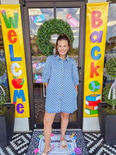 Load image into Gallery viewer, Polka Dot Denim Dress

