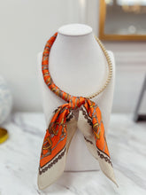Load image into Gallery viewer, Silk Scarf Wrapped Collar Necklace
