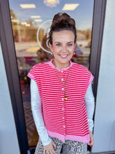 Load image into Gallery viewer, Piper Vest - Pink Stripe
