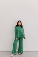 Load image into Gallery viewer, Ribbed Mock Neck Lounge Set - Green
