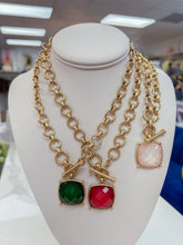 Load image into Gallery viewer, Square Stone Pendant Necklace

