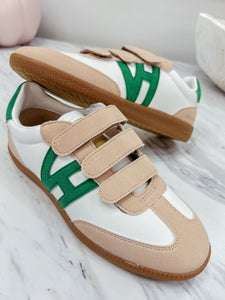 Vintage Havana 3 Strap White/Green Sneaker