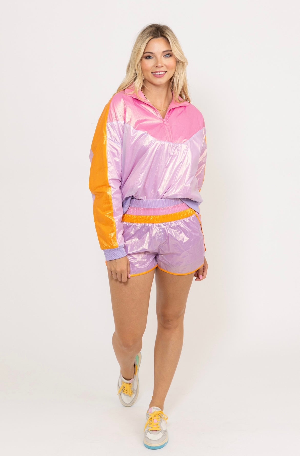 KARLIE Colorblock Zip Pullover
