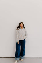 Load image into Gallery viewer, Paige Jacquard 1/2 Zip Sweater - Grey
