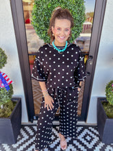 Load image into Gallery viewer, Scuba Polka Dot Lounge Set - Black
