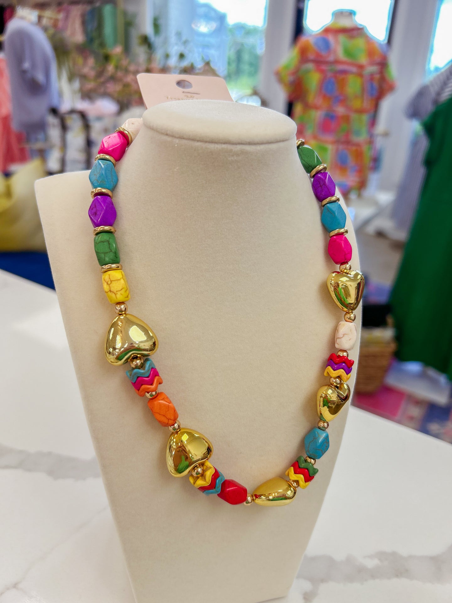 Heart Pop Gold Necklace