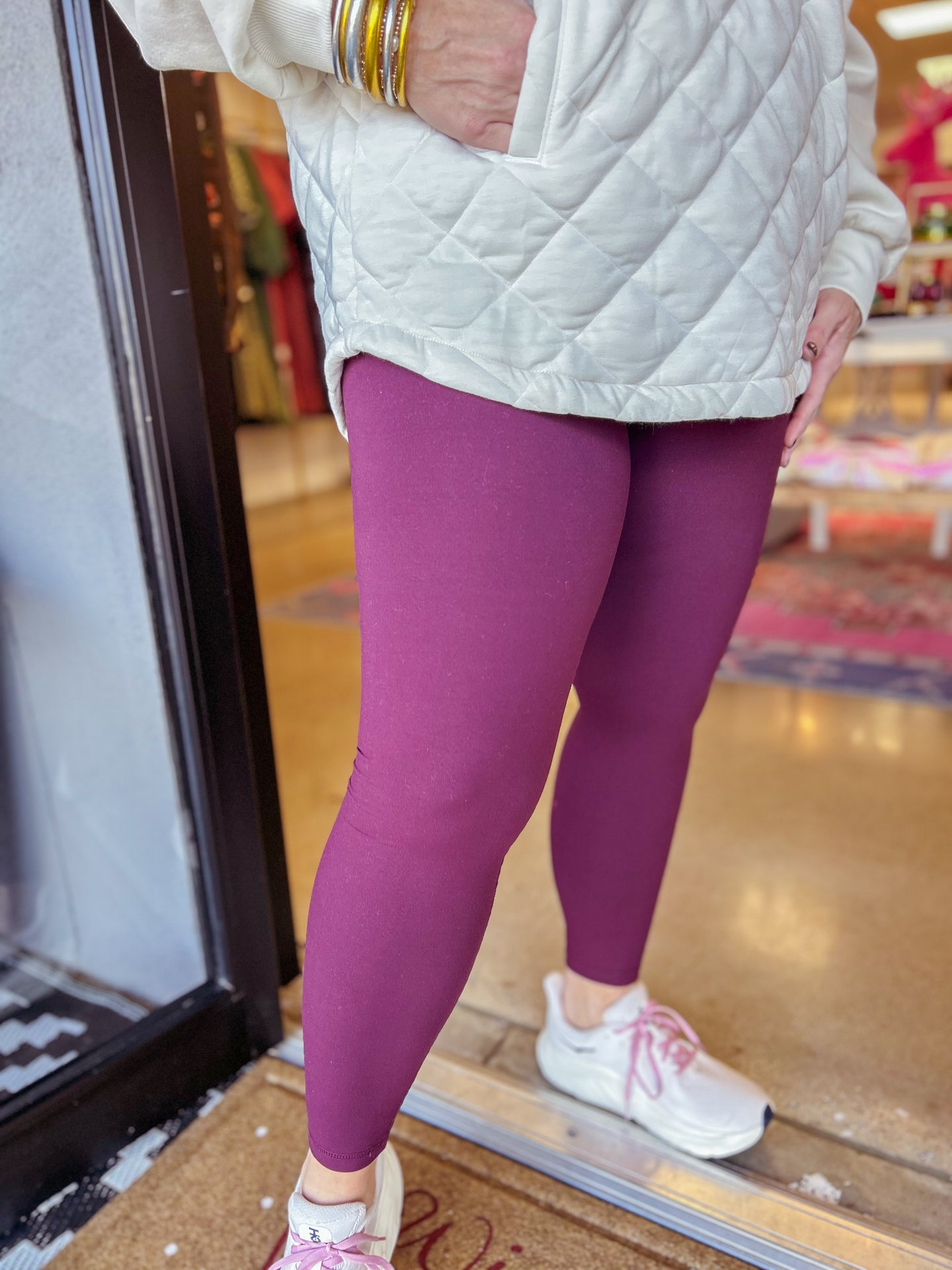 Butter Yoga Leggings - Burgundy
