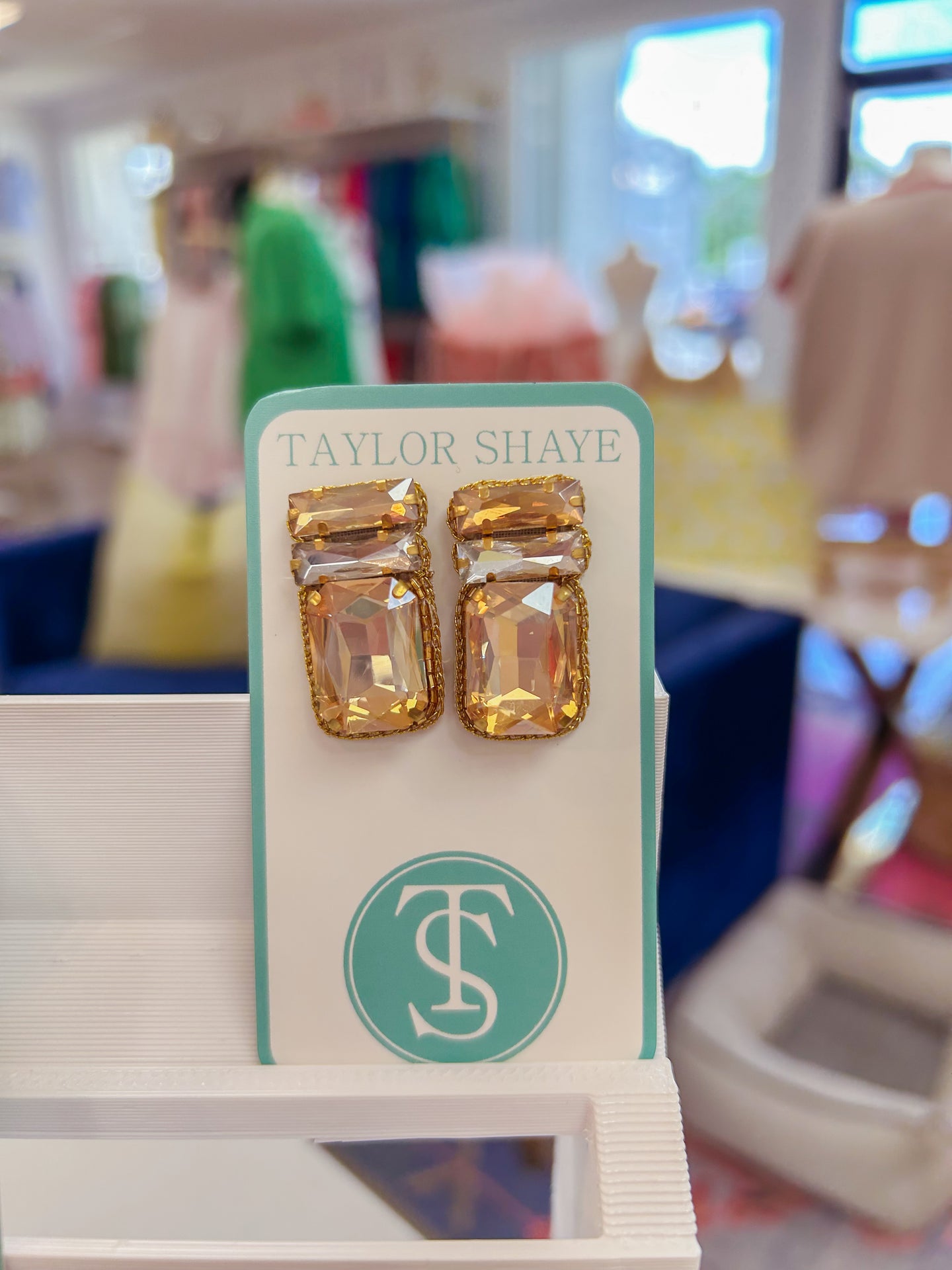 Crystal Gem Stud - Gold