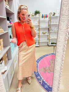 Kinney Midi Skirt - Orange
