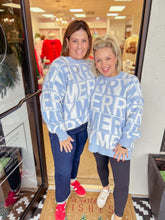 Load image into Gallery viewer, Dusty Blue MERRY Sweater
