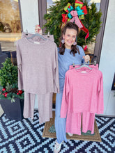 Load image into Gallery viewer, Butter Melange Long Sleeve Set - Blue
