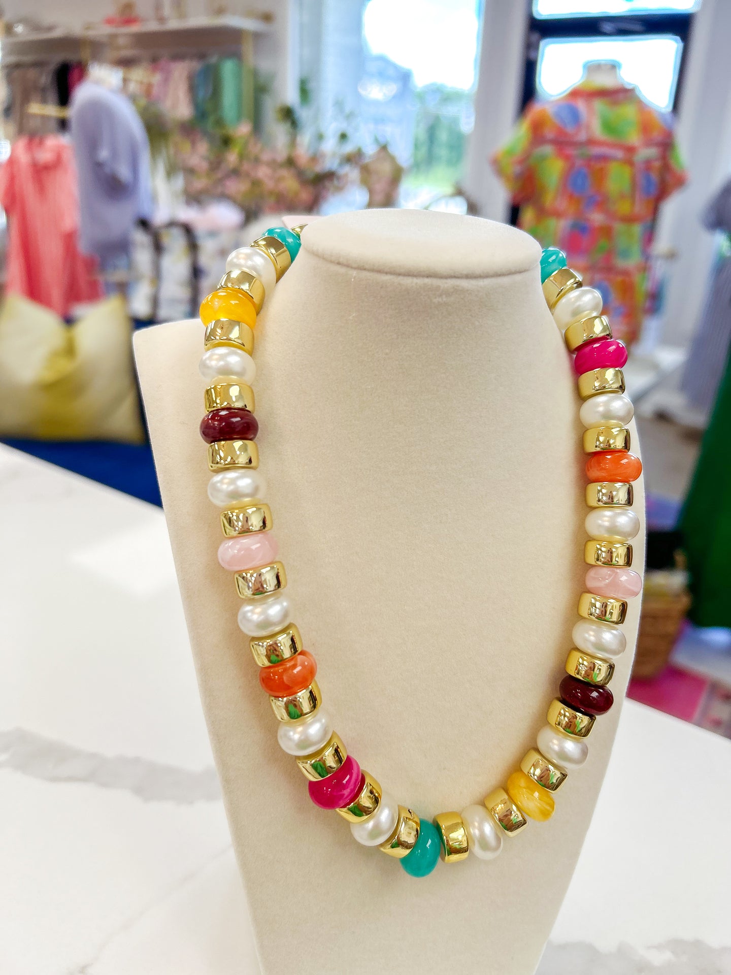 Happy Go Lucky Beaded Necklace