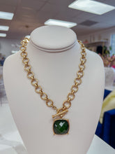 Load image into Gallery viewer, Square Stone Pendant Necklace
