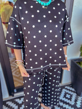 Load image into Gallery viewer, Scuba Polka Dot Lounge Set - Black
