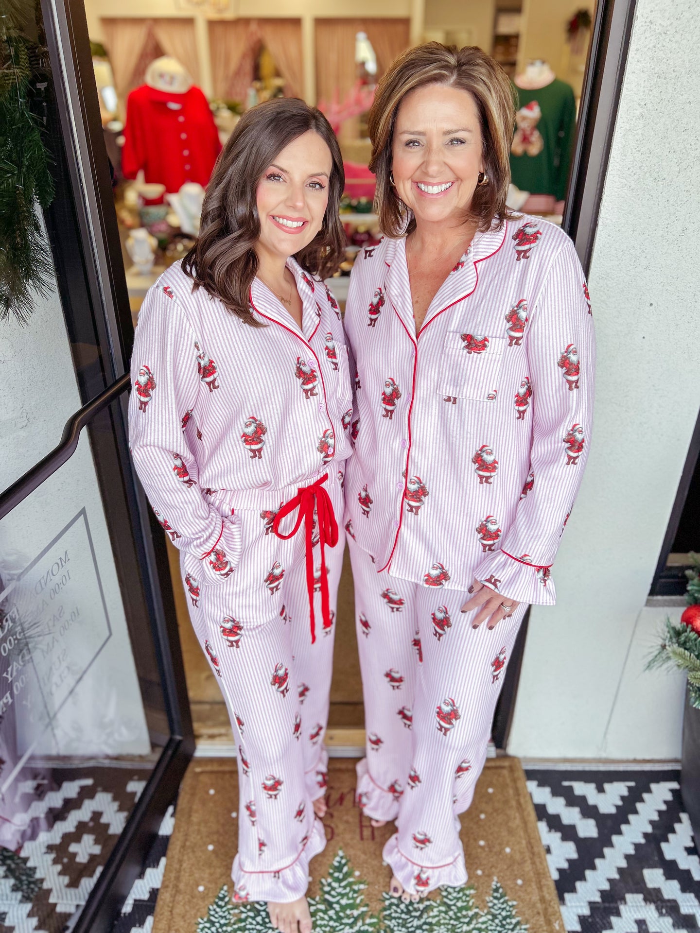 Stripe Santa PJ Set
