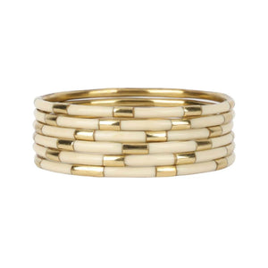 BuDha Girl Veda Bangles - Ivory