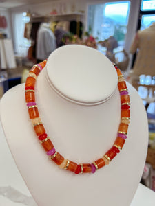Chunky Cylinder Beaded Choker