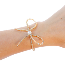 Load image into Gallery viewer, BB - gold bow bracelet (extended)
