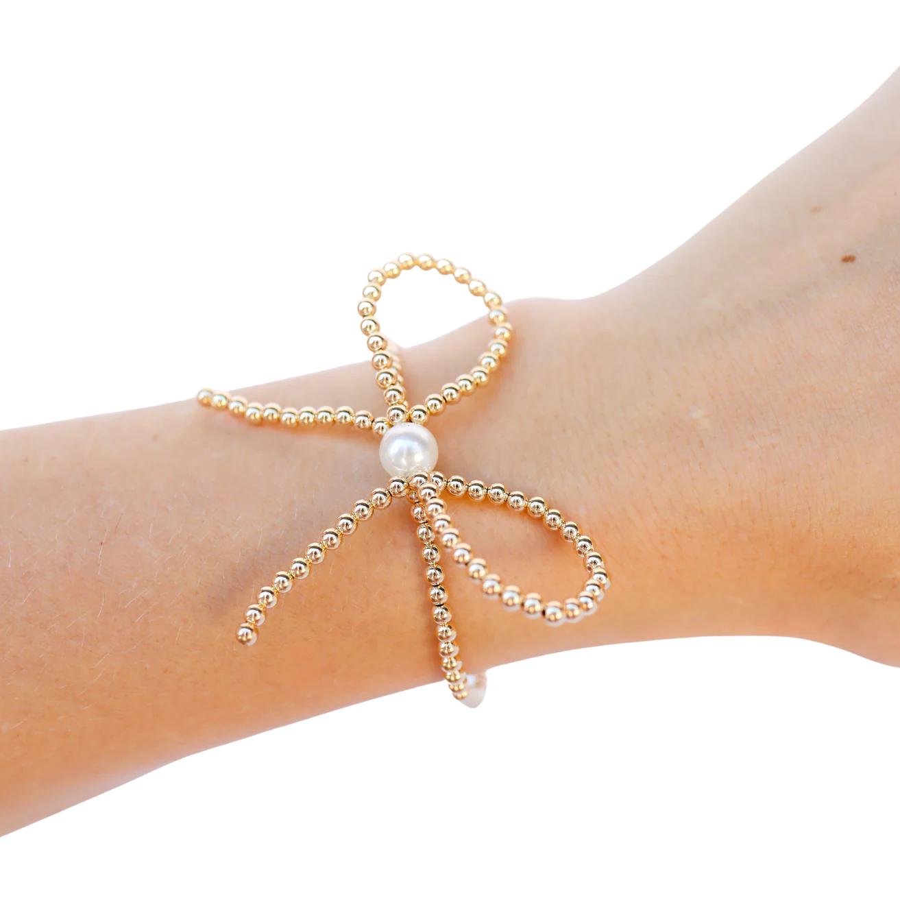 BB - gold bow bracelet (extended)