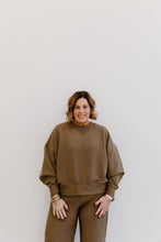 Load image into Gallery viewer, Round Neck Lounge Set - Olive Khaki
