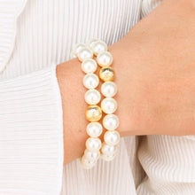 Load image into Gallery viewer, BuDha White Pearl Beaded Bracelet
