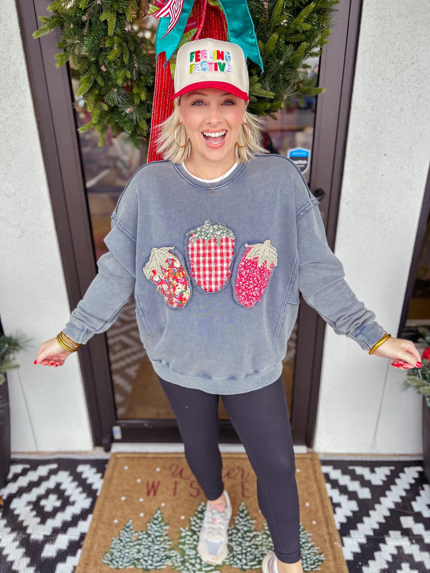 Fruit Patch Wash Sweatshirt - Blueberry