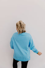 Load image into Gallery viewer, Suzie Side Slit Sweatshirt - Deep Sky
