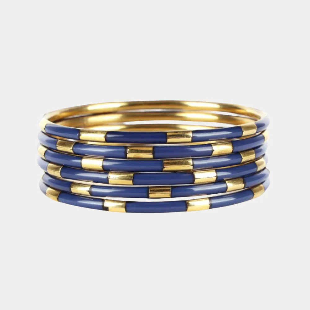 BuDha Girl Veda Bangles - Navy