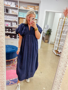 Haven Midi Dress - Navy