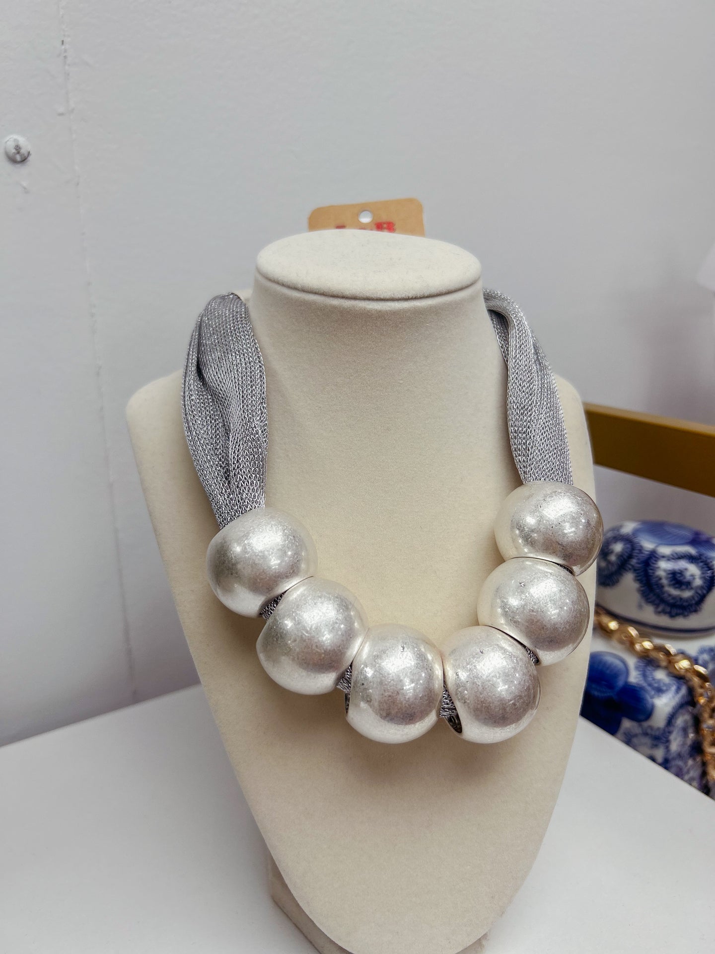 Bold Ball Necklace - Silver
