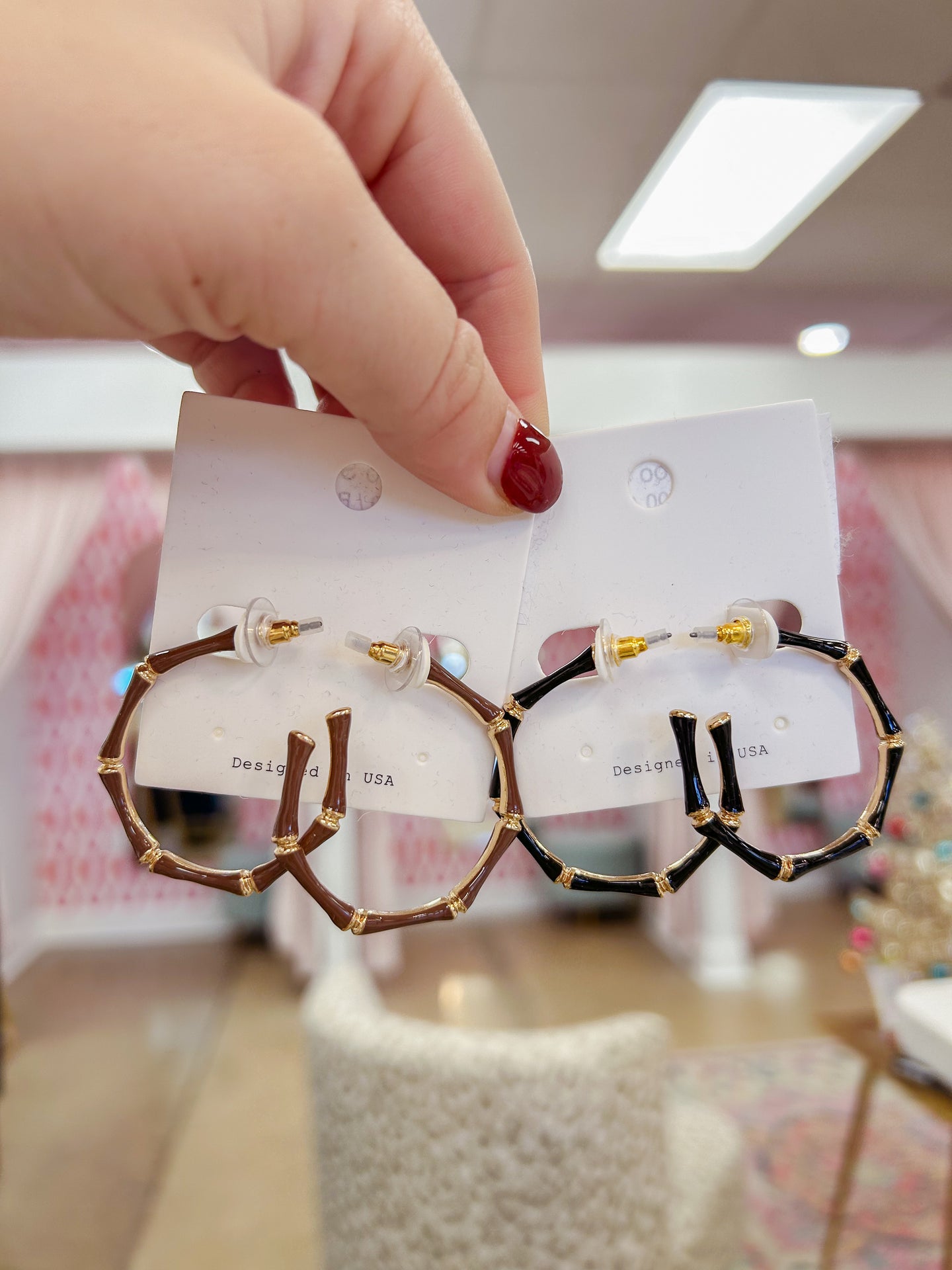 Epoxy Bamboo Shape Earring