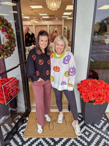 Multi Pumpkin Oversized Sweater