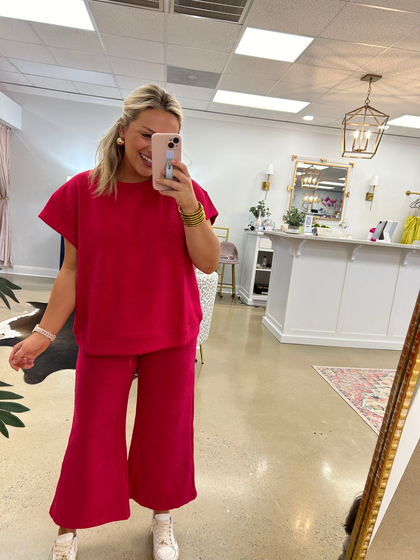 Wearing On Repeat Set - Hot Pink