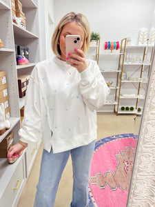 Ribbon Bow Crewneck