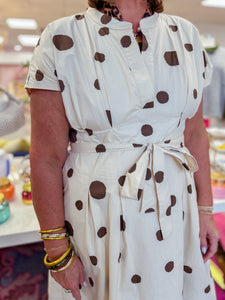 Dottie Midi Dress - Natural