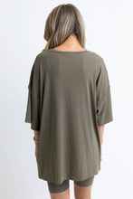 Load image into Gallery viewer, KARLIE Ribbed Knit Biker Set - Olive
