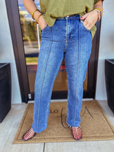 Load image into Gallery viewer, High Rise Pintuck Jeans
