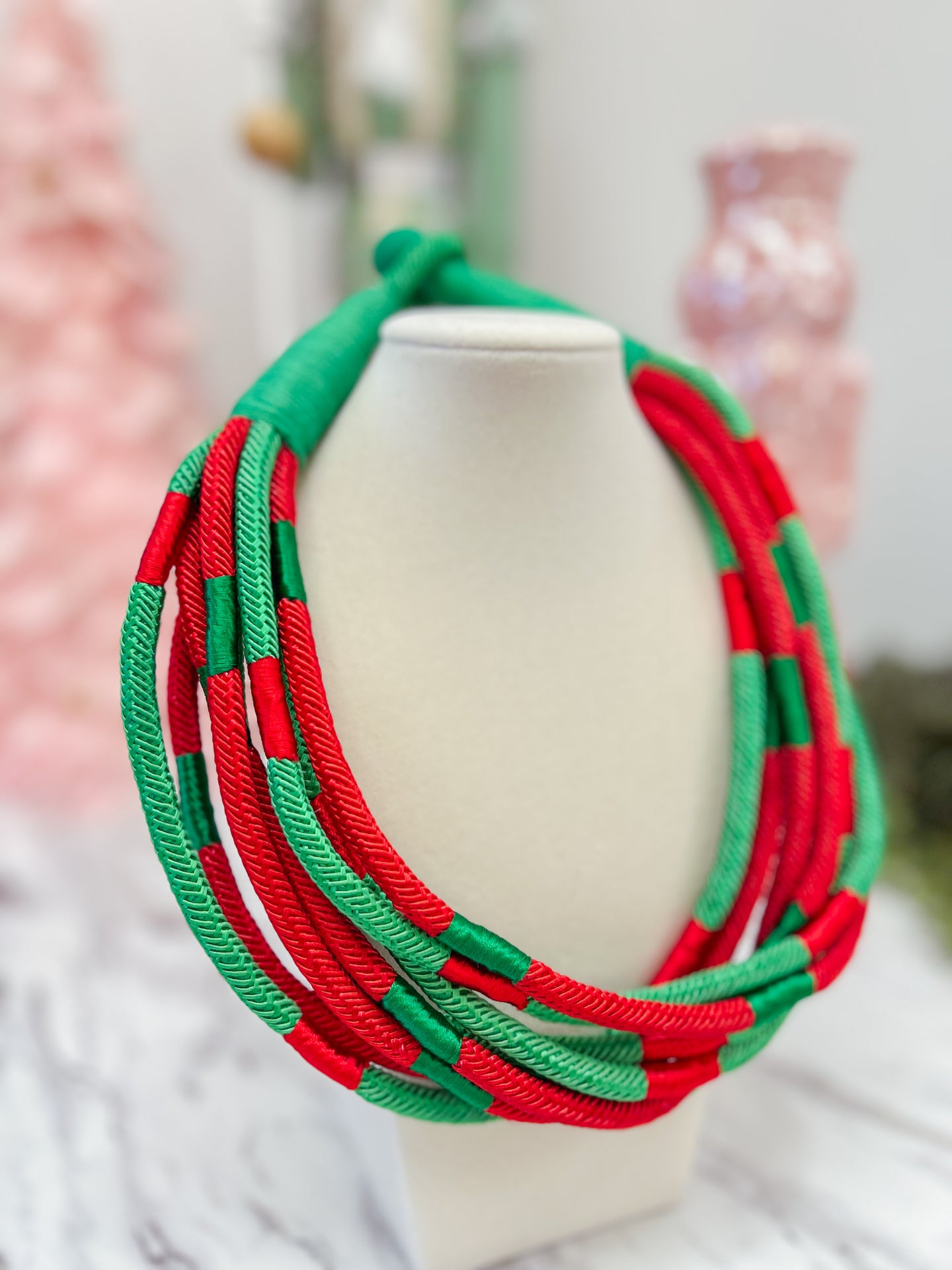 Christmas Multi Slub Necklace