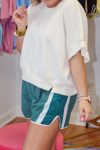 Maggie Crewneck Top - Cream
