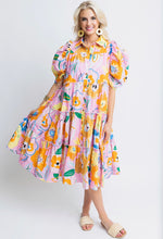 Load image into Gallery viewer, KARLIE Artist Floral Midi Dress
