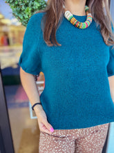 Load image into Gallery viewer, Raglan Puff Sweater - Dark Turqoise
