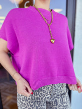 Load image into Gallery viewer, Deep Pink Drop Shoulder Sweater
