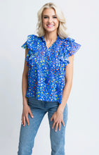 Load image into Gallery viewer, KARLIE Fruit VNeck Ruffle Top
