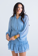 Load image into Gallery viewer, KARLIE Solid Chiffon Dress
