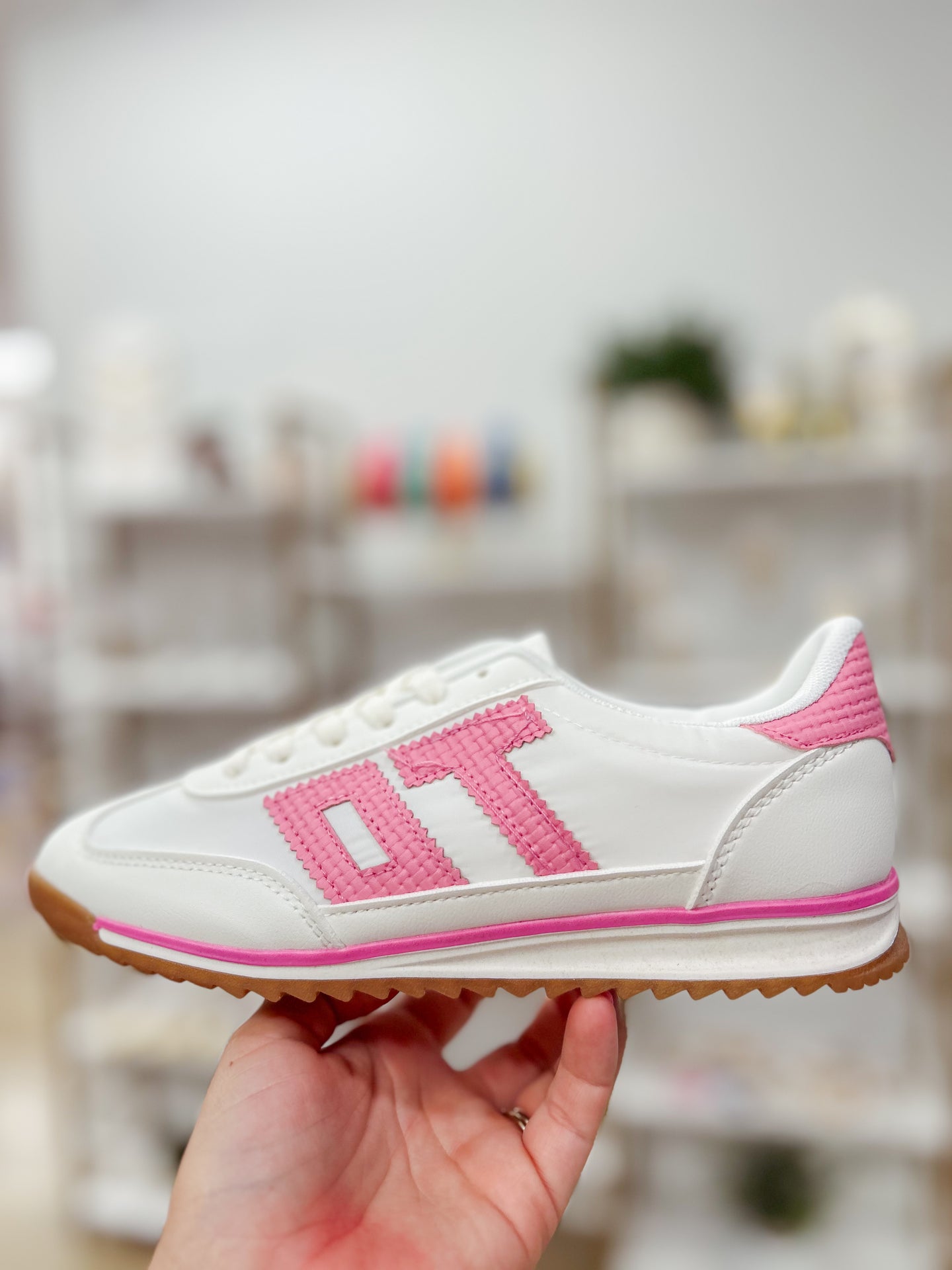 Gretchen Sneaker - White/Pink