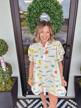 Load image into Gallery viewer, KARLIE Multi Fish Dress
