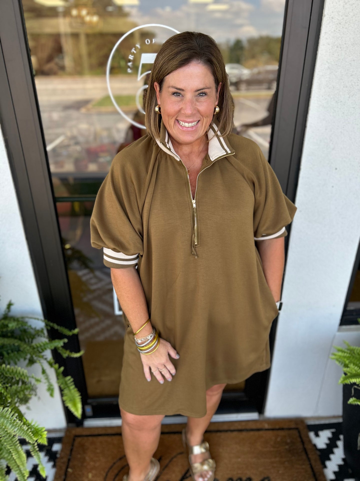 Jax Dress Olive - Plus Size