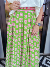 Load image into Gallery viewer, Floral Print Contrast Midi Skirt
