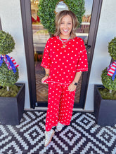 Load image into Gallery viewer, Scuba Polka Dot Lounge Set - Red
